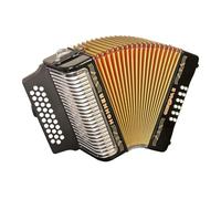 Hohner corona II F/Bb/EB diatónica acordeón, color negro