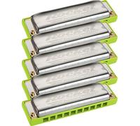 Hohner M20155xp Rocket Amp Bundle, llaves de C, G, A, D y Bb, acero inoxidable