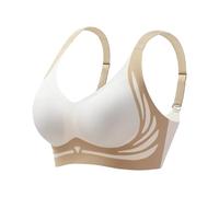 Hohny Super Gather Bra| Wireless Push-Up Bra, Comfortable Gather Bra, Soft Comfortable Gather Bra, Lift Bra Women (White,L)