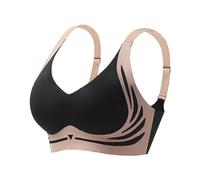 Hohny Super Gather Bra| Wireless Push-Up Bra, Comfortable Gather Bra, Soft Comfortable Gather Bra, Lift Bra Women (Black,XL)