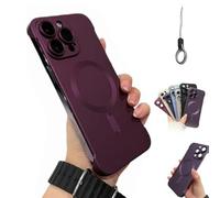Hohny Zentric Phone Case, Frameless Matte Pc Ultra Thin For iPhone 15 14 13 12 11 Pro MAX Case, Ultra-Thin Bare Metal Feel (For iPhone12Promax,Plum Color)
