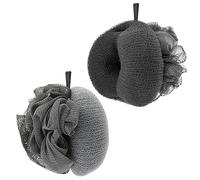HOHOLEU Esponja de lufa para cuerpo 2 en 1 (negro y gris)