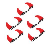 Hohopeti 10 Piezas Clips de Pelo Cuerno de Demonio Rojo para Halloween Accesorios Cosplay Fiesta Unisex