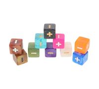 Hohopeti 10 Piezas Dados Educativos de Matemáticas Acrílicos con Signos y Resta para Dados Didácticos para Aula Juguete de Computación Matemática Material Seguro y Duradero Color Aleatorio