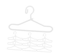 Hohopeti 10 Piezas Perchas Miniatura para Ropa de Muñecas Aleación Estable Blanco Accesorio Organizador para Casa de Muñecas Complemento para Armario Bjd