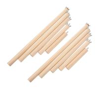 Hohopeti 10 Piezas Perchas para Pájaros de Madera Natural con Tornillos Soporte Estable para Loros Periquitos Canarios y Cacatúas Palos de Entrenamiento para Jaulas Promueven Molienda de
