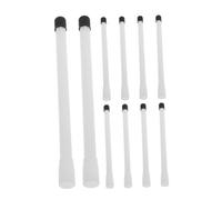 Hohopeti 10 piezas Prolongadores Válvula Neumáticos Blancos Resistentes Antileak para Motos Coches Camiones Fácil Inflado