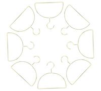 Hohopeti 10 Piezas Semi-Circular Metal Clothes Hangers Wardrobe Organizer Space-Saving Half Round Coat Rack For Scarves Ties and Outerwear