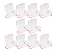 Hohopeti 10 Unidades caja de regalo maleta caja de almacenamiento maletas contenedor de recipiente de plástico para dulces Pink