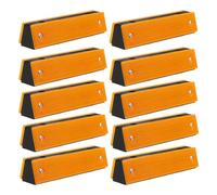 Hohopeti 10 Unidades Marcadores Reflectantes para Caminos y Entradas de Vehículos Plástico de Policarbonato, Durabilidad para Todo Clima y Reflectividad Multiángulo para Señalización Vial