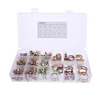 Hohopeti 115 Piezas Abrazaderas de Resorte para Mangueras Clips Elásticos de Acero al Carbono para Líneas de Combustible Tubos de Silicona Aire y Agua Resistentes y Antióxido Surtido para