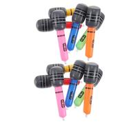 Hohopeti 12 Micrófonos Inflables De Globo Accesorios Para Micrófonos Inflables Para Fiestas Para Actuaciones En Escenarios Regalos De Fiesta