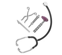 Hohopeti 12, Modelo de Mini Herramientas de Doctor Simuladas, 5 Piezas, Accesorios para Juguete Infantil, Estetoscopio Médico Miniatura, Kit de Juego de Simulación Médica