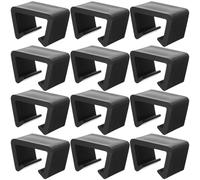 Hohopeti 12 Piezas Clips para Muebles de Ratán Abrazaderas Resistentes para Sofá y Sillas de Jardín Sujetadores Compactos y Duraderos para Muebles Exteriores de Mimbre
