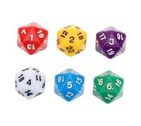 Hohopeti 12 Piezas Dados de Caras Acrílicos Colores Surtidos para Mesa Matemáticas y rol Números Grandes y Resistentes para Uso Educativo y Fiestas