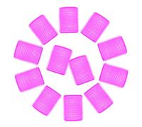 Hohopeti 12 piezas Rulos Grandes de Plástico Rodillos Autoagarre para Rizar Cabello sin Calor Herramienta de Peinado Duradera y Ligera para Mujer y Niña Color Aleatorio Color Aleatorio