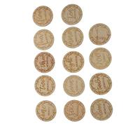 Hohopeti 12piezas Tarjetas De Mensuales Para Bebés De Madera Accesorios Fotográficos Para Nuevos Padres Tarjetas De Recuerdo Para Primer Año Del Niño Niña