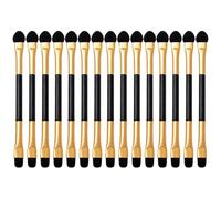 Hohopeti 15 Pinceles de Sombra de Ojos de Doble Punta para Maquillaje Set Portátil de 15 Aplicadores para Mujer Mango Cómodo Kit Multifuncional para Ojos Labios y Nariz Uso