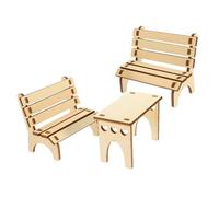 Hohopeti 1juego Mesa y Banco De Madera para Hámsters y Animales Juguete De Autoconstrucción para Jaulas De Hámster Mesa