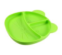 Hohopeti 1pieza Plato De Silicona Infantil Ventosa Dividido Para Comidas Suplementarias Apto Para Microondas y Refrigerador Diseño De Caricatura Para Niño Niña Pequeños