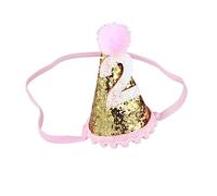 Hohopeti 1pieza Sombrero De Cumpleaños Para Brillos Accesorio Fotográfico Para Niñas Gorro Dorado Para Celebrar El Segundo Cumpleaños Decoración Festiva y Divertida