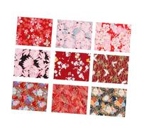 Hohopeti 2 Juegos Conjunto de de Algodón para Patchwork DIY con Estampado Floral Japonés Tela Lisa y Suave para Costura Manual y Acolchado para Manualidades y Quilting