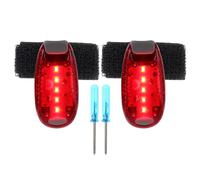 Hohopeti 2 Lámparas LED Rojas para Mochila y Ciclismo Luz de Seguridad Nocturna 5 Leds Linterna Multifuncional para Correr y Actividades al Aire Libre Paquete de 2 Unidades