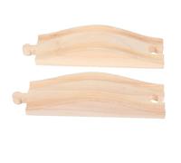 Hohopeti 2 Piezas Accesorios de Vías de Madera para Tren Juguete Infantil Estables y Duraderos Educativo para Fomenta Creatividad y Habilidades Sociales