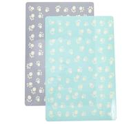 Hohopeti 2 Piezas Alfombrilla para Alimentación de Mascotas Antideslizante y Resistente al Agua Material PP y EVA Duradero Fácil de Limpiar para Perros y Gatos Color Color Aleatorio