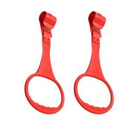 Hohopeti 2 Piezas Anillos de Tracción para Bebés Asas Ergonómicas de Abs Rojas para Interiores Ayuda para Caminar y Entrenamiento de Cercas Infantiles