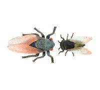 Hohopeti 2 Piezas Animales de Plástico Juguetes Educativos Realistas Figuras de Cigarras Vívidas para Seguro y Duradero para Aprendizaje Biológico