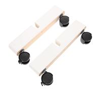 Hohopeti 2 Piezas Base Móvil de Soporte para Divisor de Habitación de Madera con Ruedas Soporte Estable y Duradero para Fácil Instalación para Uso Doméstico y Oficina