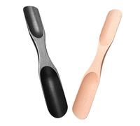 Hohopeti 2 piezas Calzador de Zapatos de Madera para Adultos Unisex Herramienta Duradera para Facilitar Poner Zapatos Calzador Portátil para Personas Mayores con Diseño Natural