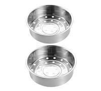 Hohopeti 2 Piezas Cesta Vapor Acero Inoxidable Rejilla Redonda para Vaporera y Olla Bandeja Multifunción para Verduras y Arroz Compatible con Olla Eléctrica