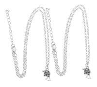 Hohopeti 2 piezas Collar Mujer con Colgante de Metal Forma de Francesa Diseño Elegante para Amantes Música de Joyería Ligera y Resistente