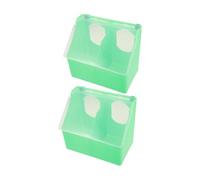 Hohopeti 2 Piezas Comedero Colgante para Doble con Tapa Recipiente Versátil para Alimento y Agua Material Abs Resistente Fácil Instalación para Codornices y Aves Pequeñas