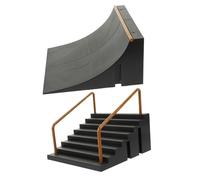 Hohopeti 2 piezas dedo skateboard rampa de plástico rampas de dedo skatepark accesorios para dedos skateboard kit creativo obstáculo niños niñas