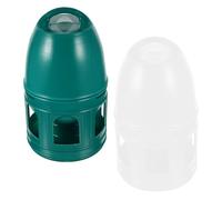 Hohopeti 2 Piezas Dispensador de Agua para Bebedero Plástico para Jaula Accesorio para Aves y Palomos Capacidad Colores Blanco y Verde para Alimentación Segura de Pájaros Domésticos y