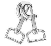 Hohopeti 2 Piezas Gancho de Correa para Perro Mosquetón Giratorio de Metal para Correa de Mascotas Clips de Inoxidable Múltiple Compacto y Duradero