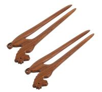 Hohopeti 2 Piezas Horóscopo Chino Caballo Horquilla de Madera Verde Sándalo Pasador de Pelo Vintage para Peinados Tradicionales Accesorios Ligeros y Portátiles para Mujer Festivales de