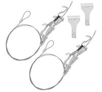 Hohopeti 2 Piezas Kit de Cables de Acero Ajustables para Colgar Cuadros y Espejos Sistema Resistente para Marcos Alambre Ganchos Regulables para Arte Fotos y Pósters Paredes