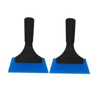 Hohopeti 2 piezas Rasqueta para Limpieza de Ventanas y Tintado de Coches Herramienta Plástica Ergonómica con Mango Azul para Eliminar Agua sin Rayar Superficies Delicadas para Cristales y