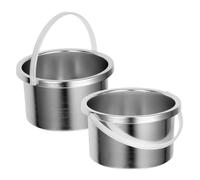 Hohopeti 2 piezas Recipiente de Aluminio para Fundidor de Cera Olla Interior Resistente para Máquina de Depilación Calentador Portátil para Derretir Cera Reemplazo Duradero para Depilación