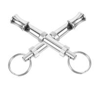 Hohopeti 2 Piezas Silbato Metálico para Perros Unidades Silbido para Entrenamiento Rápido Accesorio Portátil con Sonido para Mascotas y Cachorros