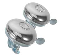 Hohopeti 2 Piezas Timbres de Bicicleta Pequeños de Metal Retro 58Mm y 52Mm, Sonido Fuerte y Claro, Campana Montada en Manillar para Ciclismo Urbano y Montaña, Accesorios para Reparación y