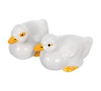 Hohopeti 2 tapas decorativas para pernos de inodoro - Tapas de cerámica con forma de pato para perillas de piso - Repuestos para de rosca para la parte inferior del inodoro estilo 1