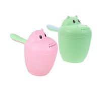 Hohopeti 2 Vasos de Enjuague Champú para Niños, Jarra para Lavar el Cabello de Pp, Diseño Adorable y Seguro para Baño y Lavado Fácil de Cabello