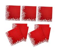 Hohopeti 20 Hojas Servilletas Rojas de Navidad con de Desechables Decorativas para Fiestas y Centros de Mesa Navideños Papel Suave y Absorbente para Reuniones Festivas