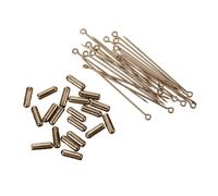 Hohopeti 20 piezas Broches de Cobre Largos para Manualidades Accesorios DIY para Vestir y Solapas Alfileres Resistentes para Ropa para Broches y Decoración de Fiestas