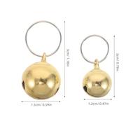 Hohopeti 20 Piezas Campanas para Collar de Cachorro y Gato de Metal Dorado, Mini Campanas Redondas de 12Mm y 16Mm, 20 Piezas para Entrenamiento y Seguridad en Paseos Diarios